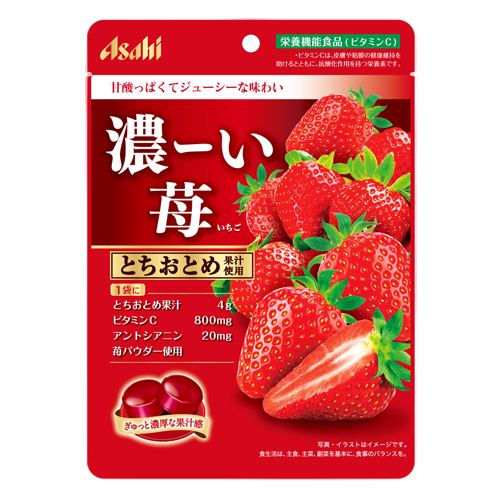 Asahi - Bonbon fraise foncé 84g