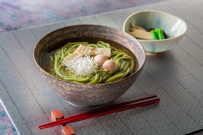Ogawa Seimen - Soba con sabor a té verde 3x160g
