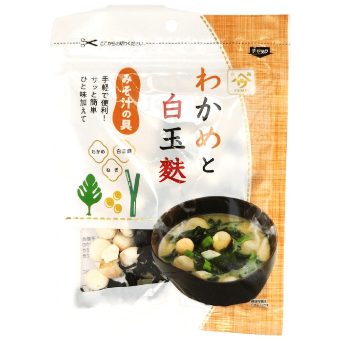 Uo no ya - Ingrédients pour la soupe miso Wakame Shiratamafu 15g