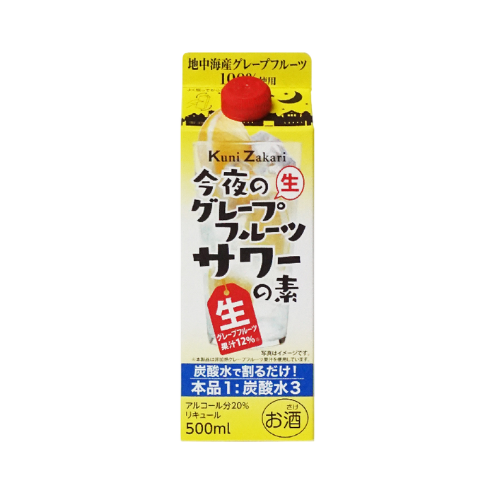中埜酒造　國盛今夜グレープフルツサワー素２０％パック 500ml