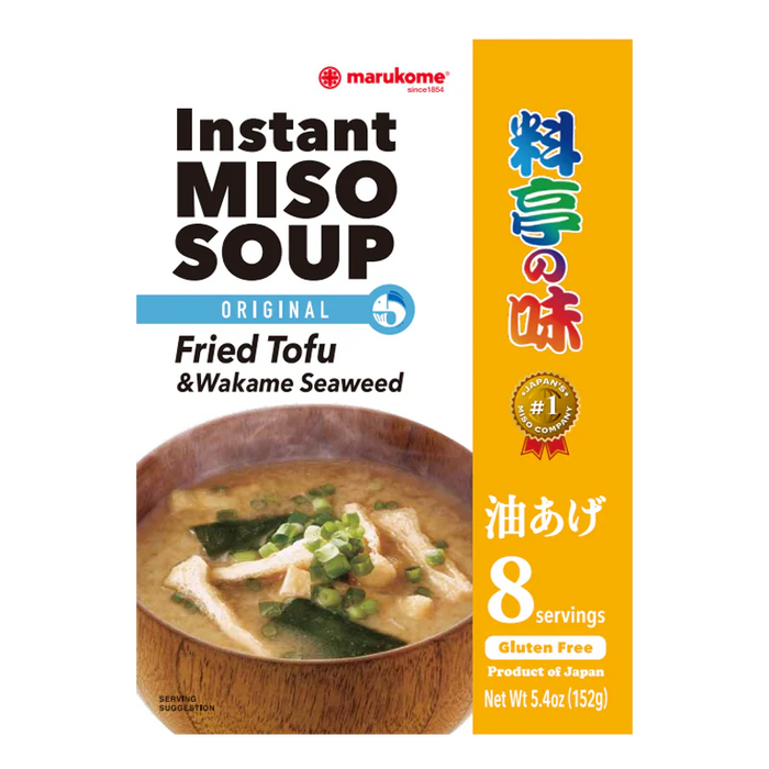 Marukome - Ryotei No Aji Instant Miso Suppe mit gebratenem Tofu 8p 152g