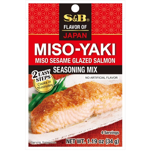 S&B - Mezcla de condimentos para salmón Miso-yaki de 34 g