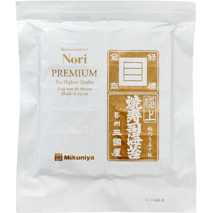 Mikuniya - Premium geröstete Nori-Algenblätter 50 Stk 200g