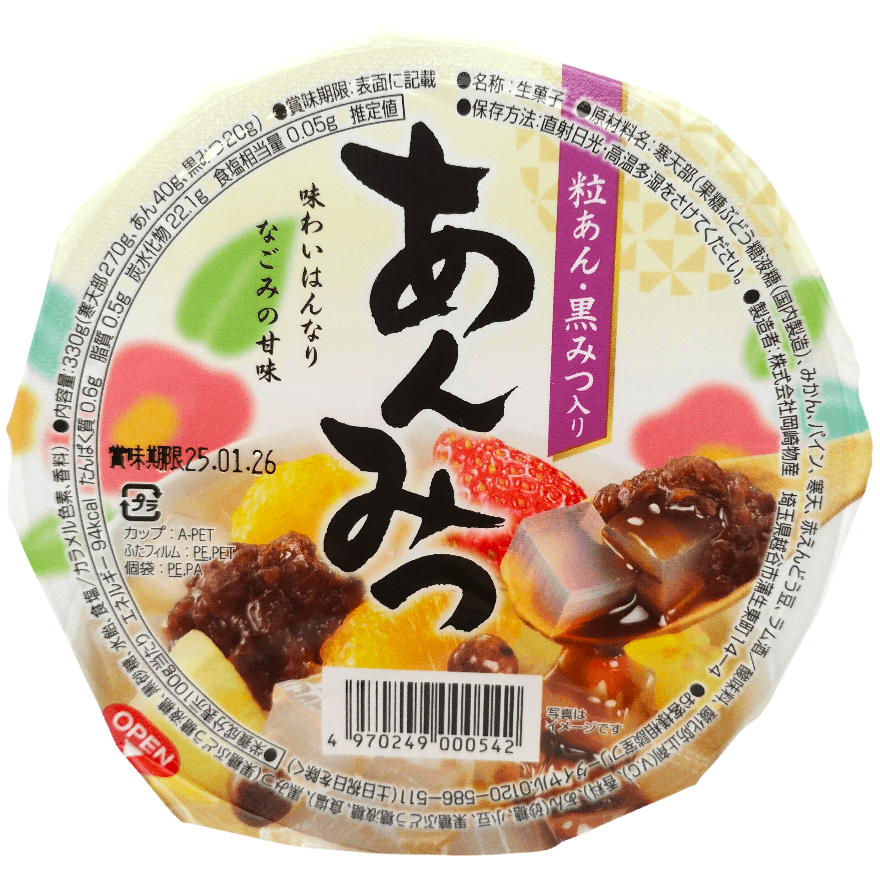 岡崎物産 - あんみつ 330 g | KIOKO 日本食料品店