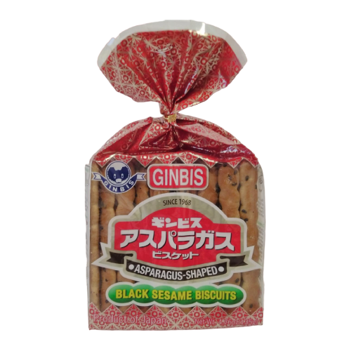 Ginbis - Biscuit Asparagus sésame noir 135g