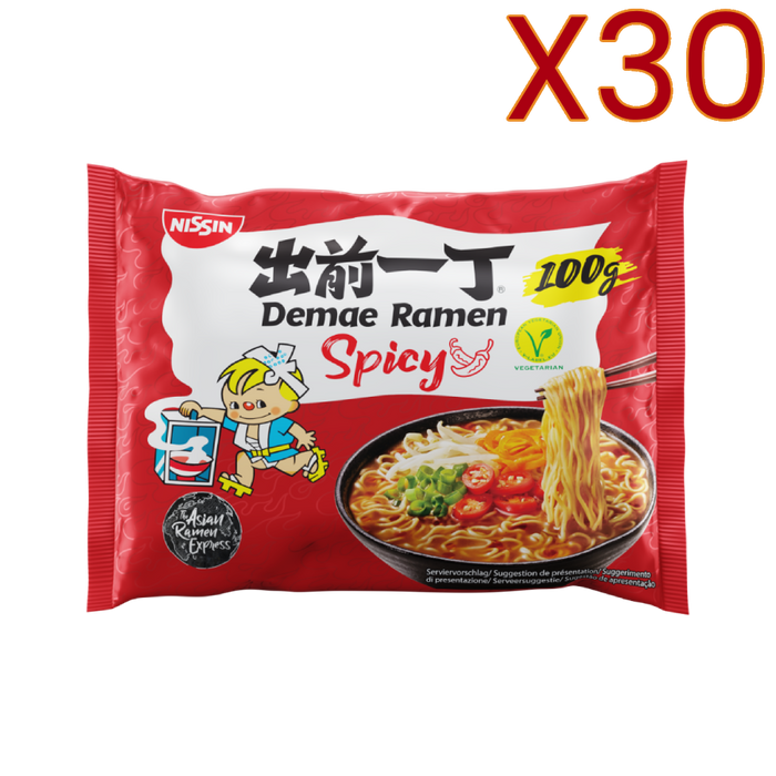 日清　出前一丁　スパイシー  100g/500ml X30 BUNDLE