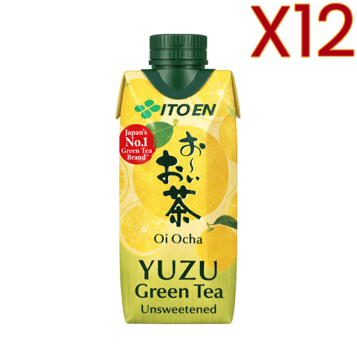 Ito En - Oi Ocha Té verde matcha yuzu sin azúcar en brick 330 ml X 12 BUNDLE