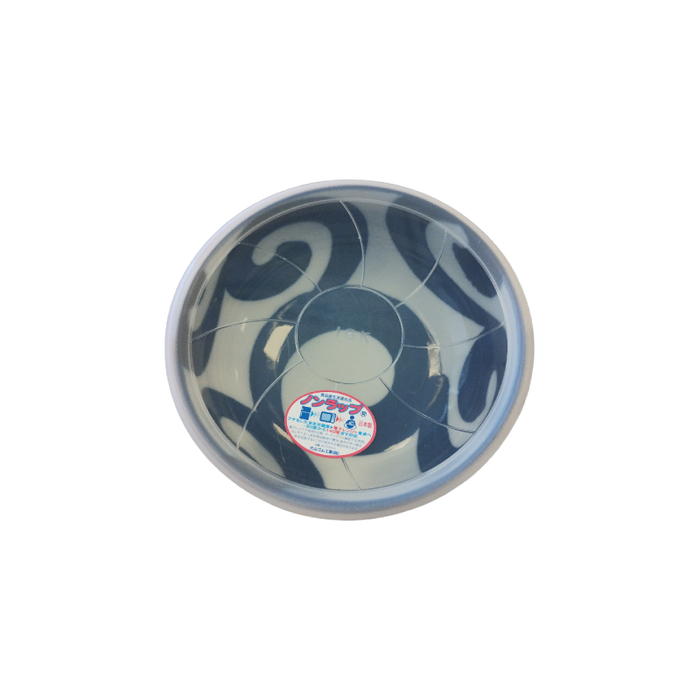 The toichi - Porcelain bowl with wave brush contours 16.5 cm x 7 cm