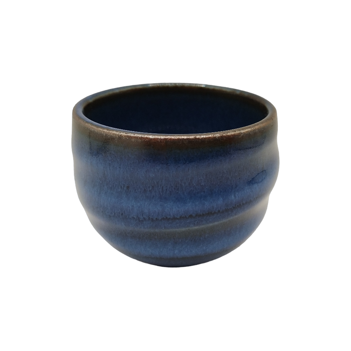 Kibou - vaso de sake con acabado azul arenoso 6CM x 4.5CM