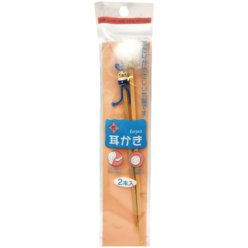 耳かき（竹製）こけしと綿毛付き 2P | KIOKO 日本食料品店