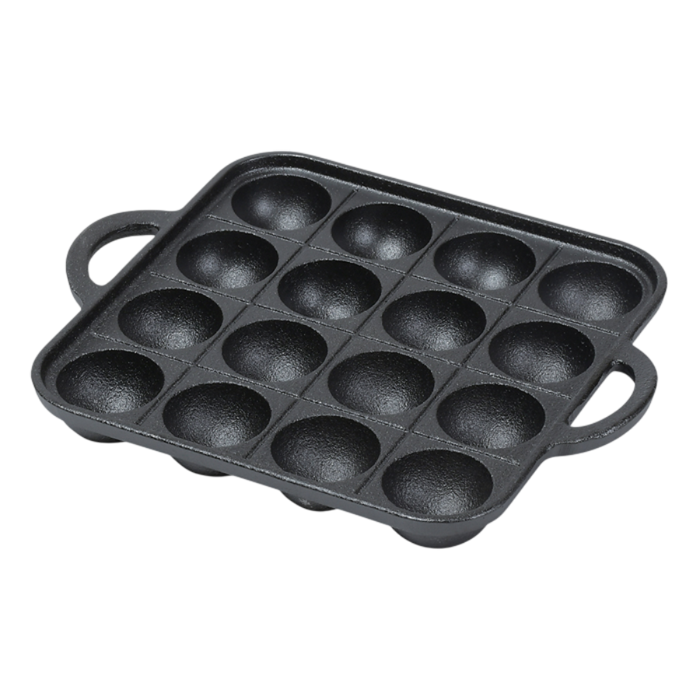 Pearl Life - Plancha para takoyaki de hierro fundido 16 agujeros