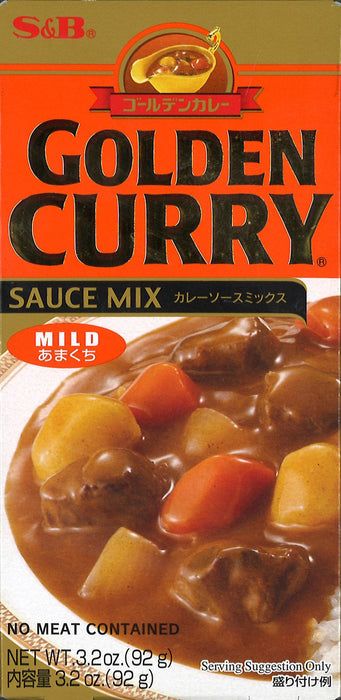 Curry japonesa S & B Dorado Curry Amakuchi - 92 g