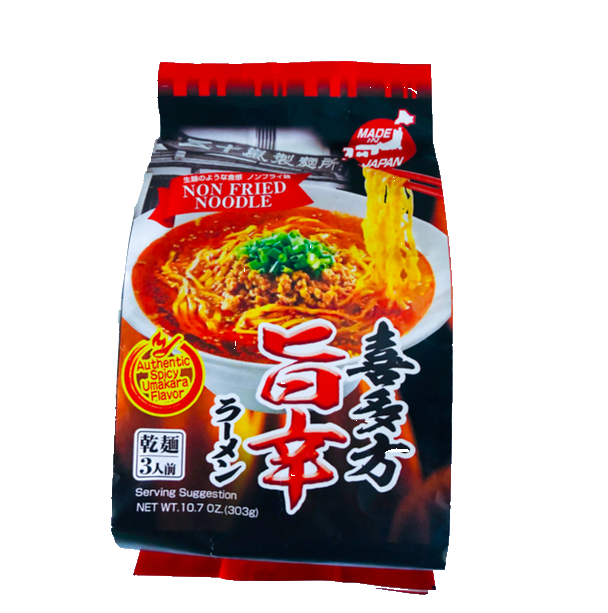 Igarashi Seimen - Kitakata Ramen Spicy 3p (Animalless) 303g
