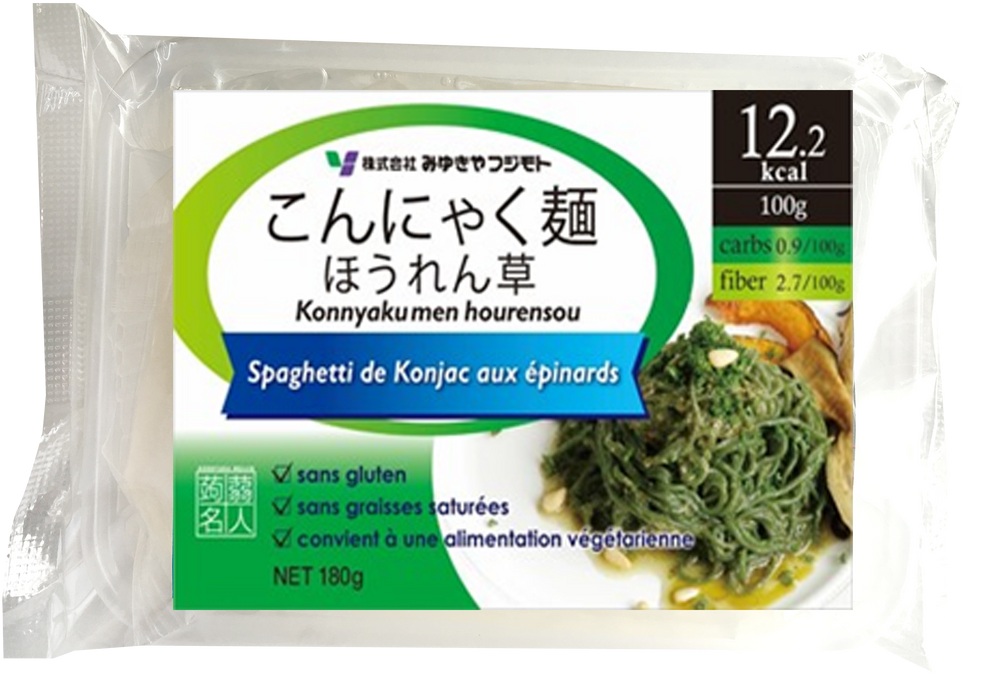 Miyukiya Fujimoto - Spaghetti from Konjac with spinach 180 g