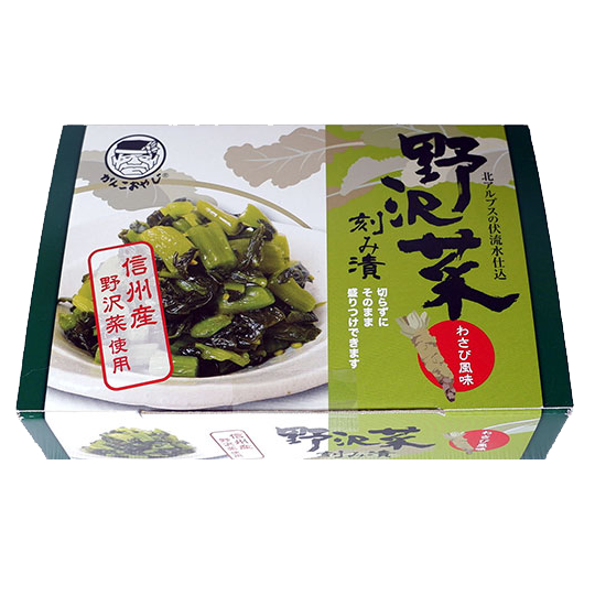 Hodaka Kanko Shokuhin - Nozawana marinada (condimentado con Wasabi) 220 g