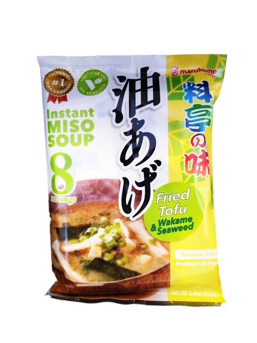 Marukome - soupe miso instantanée Ryotei no Aji Tofu frit végétarien 152g