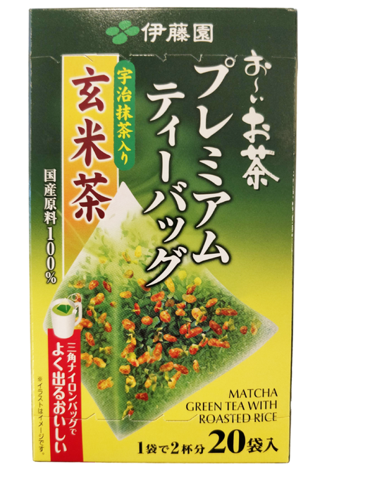Itoen Yoku Deru Oishii Premium Tee Bag Matcha Iri Genmai Cha 20p - 20x2.30 g