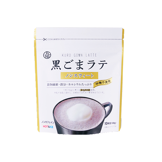 Kuki - Latte au sésame noir non sucre 100g