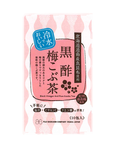 富士shokuhin-黒酢ティーと10x2gのプラム付きコンブ